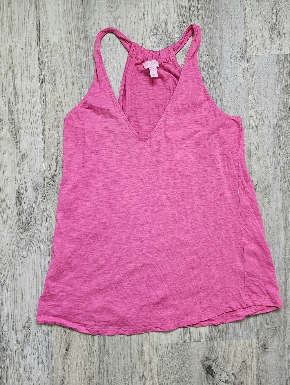Lilly Pulitzer Pima Cotton Halter V Neck Tank Top
